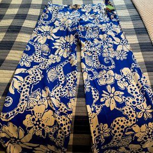 NWT Lilly Pulitzer Palazzo Pant XL in Quahog Chowdah print.